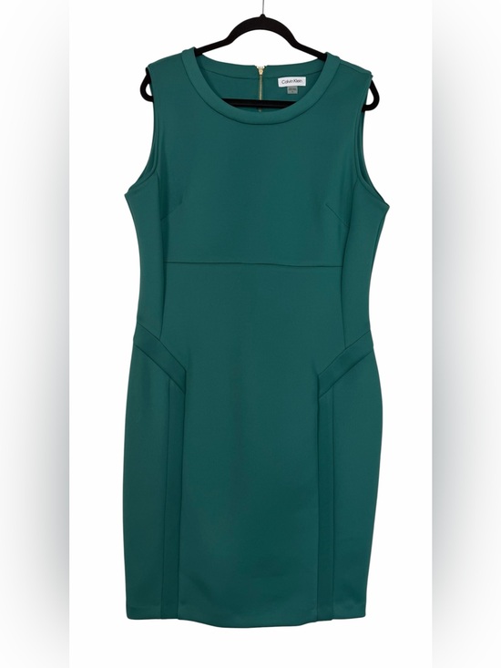 Calvin Klein Dresses & Skirts - Calvin Klein Dark Teal Sleeveless Midi Sheath Dress